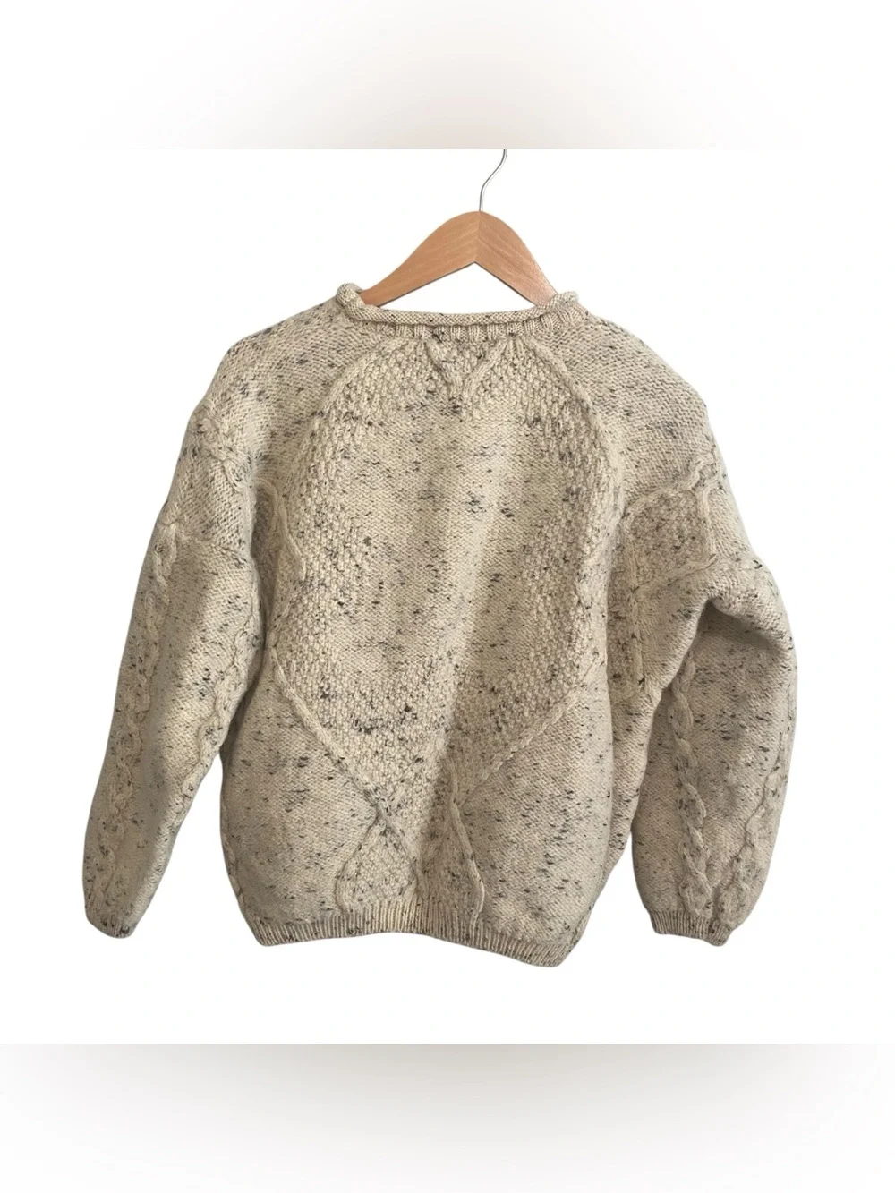 Blarney Castle Designs Made in Ireland Chunky 100% Wool Sheep Graphic Sweater S